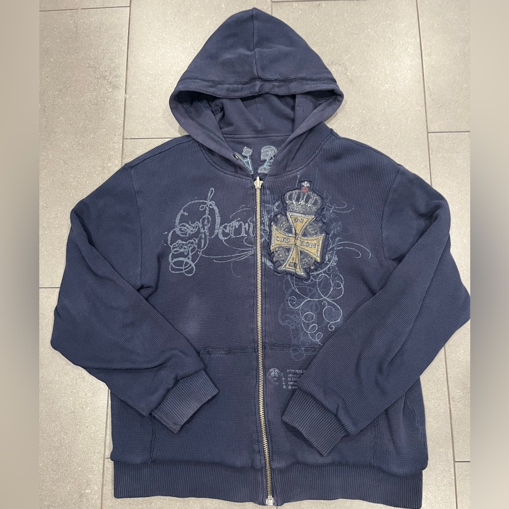 Affliction Monarchy Reversible Zip Up Hoodie